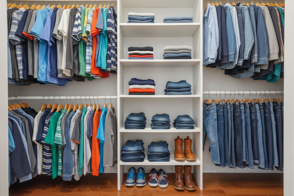 Boys clothing closet picture
